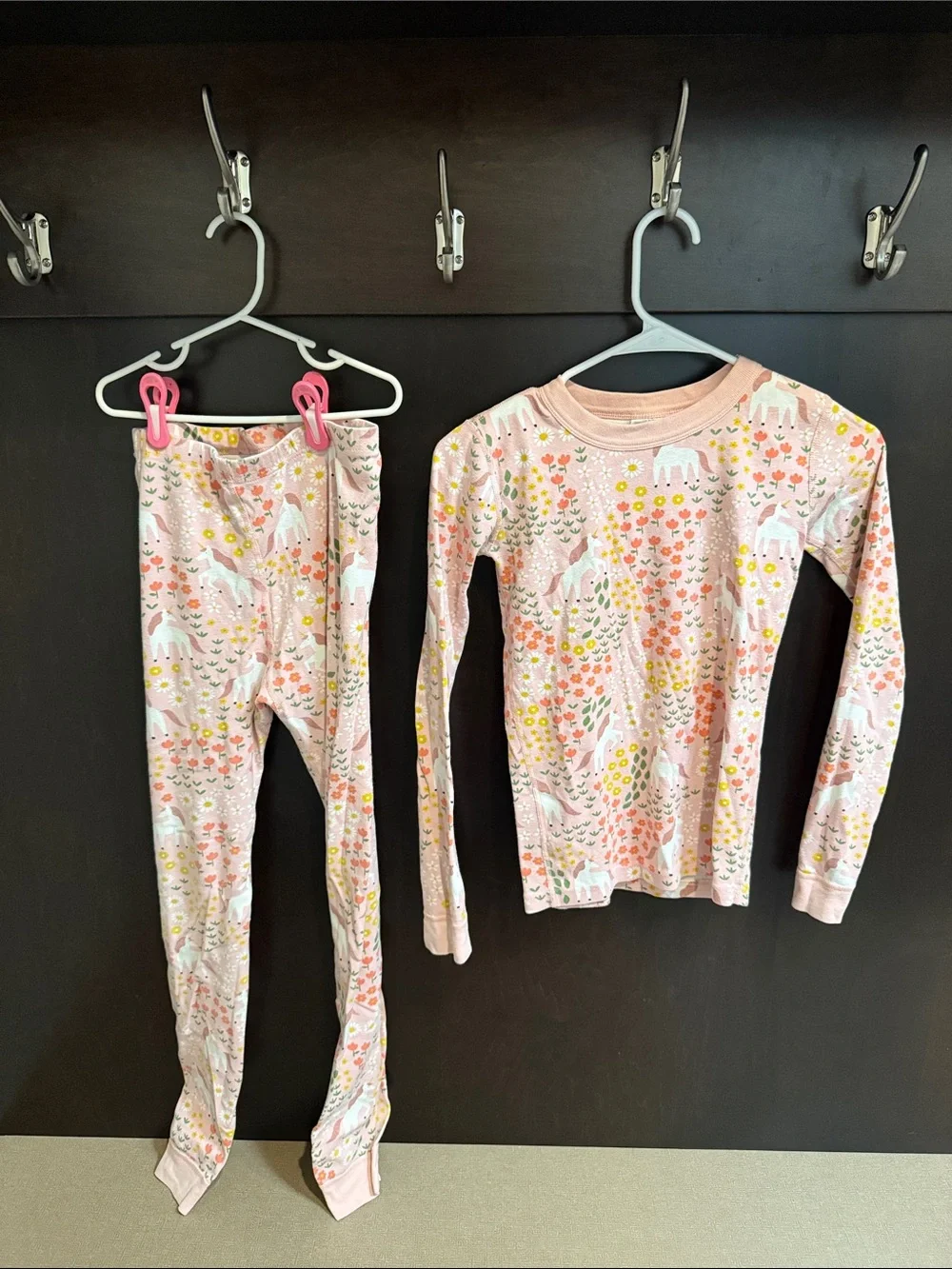 Hanna Andersson Pink Floral & Animal Print Pajama Set